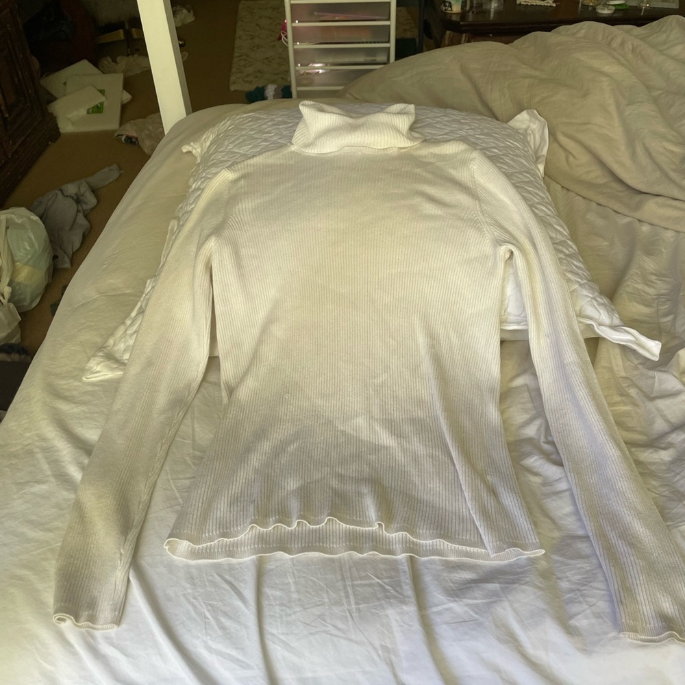 White Knit Turtleneck